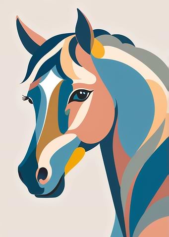 Abstract Horse Portrait