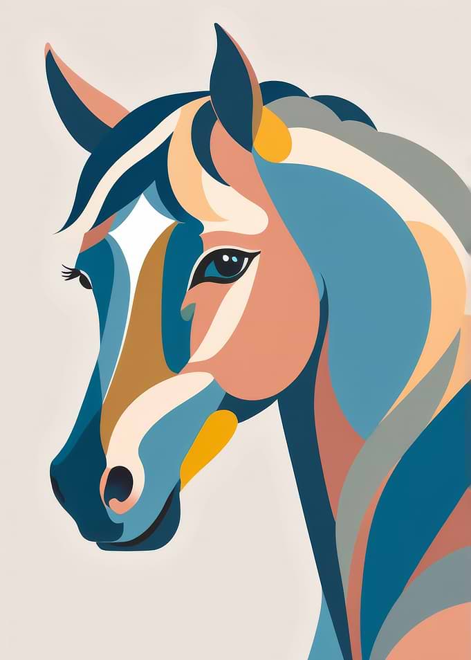 Abstract Horse Portrait