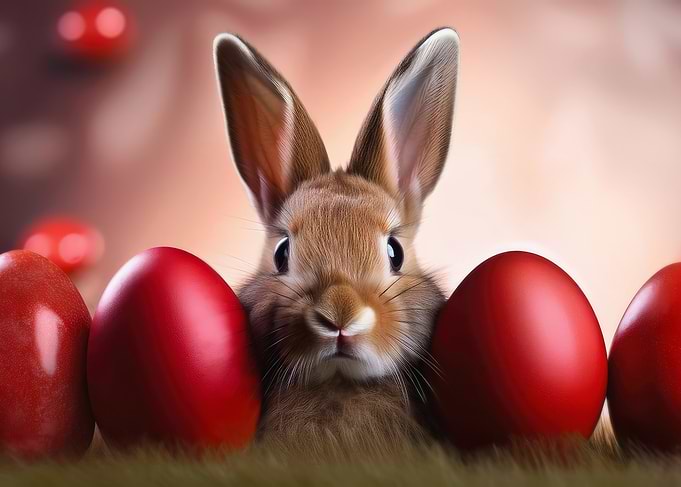 Easter Bunny with Eggs