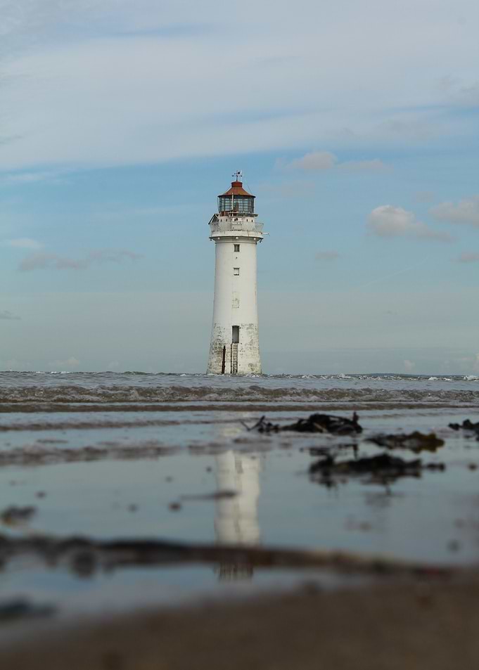 Lighthouse on a Sandy Beach