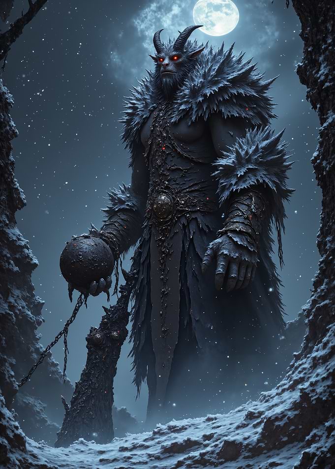 Furry Demon in Winter