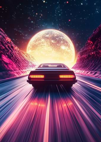 Neon Highway to the Moon