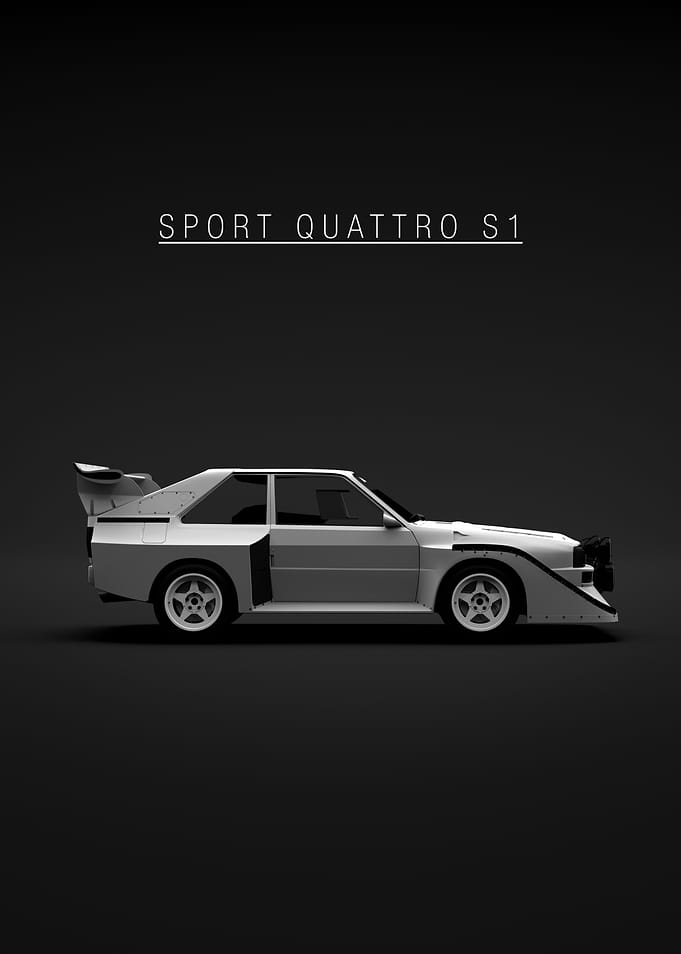 White Audi Sport Quattro S1