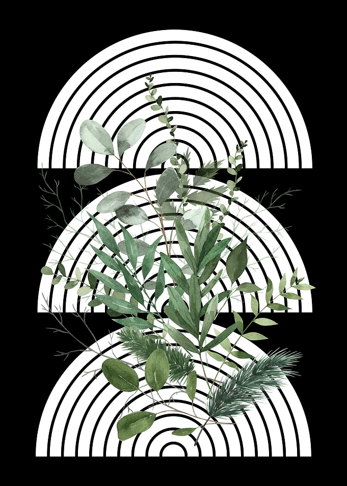 Green Leaves & Arcs