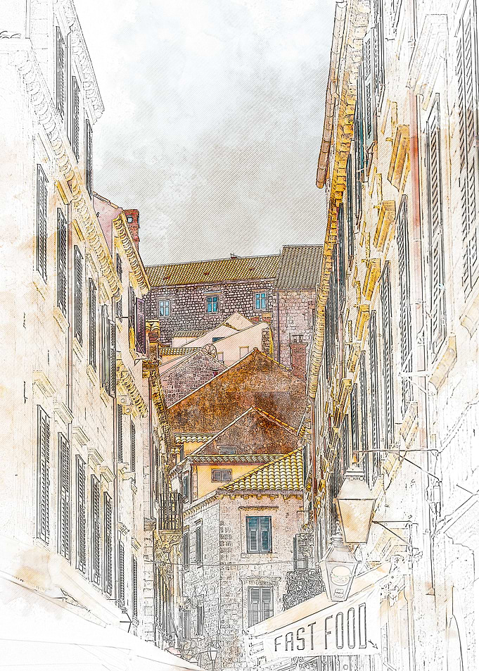 Narrow Street in Old Town
