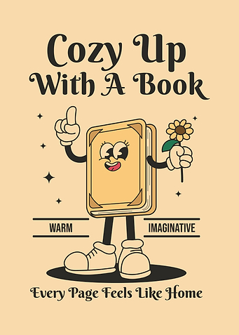 Cozy Up with a Book Illustration
