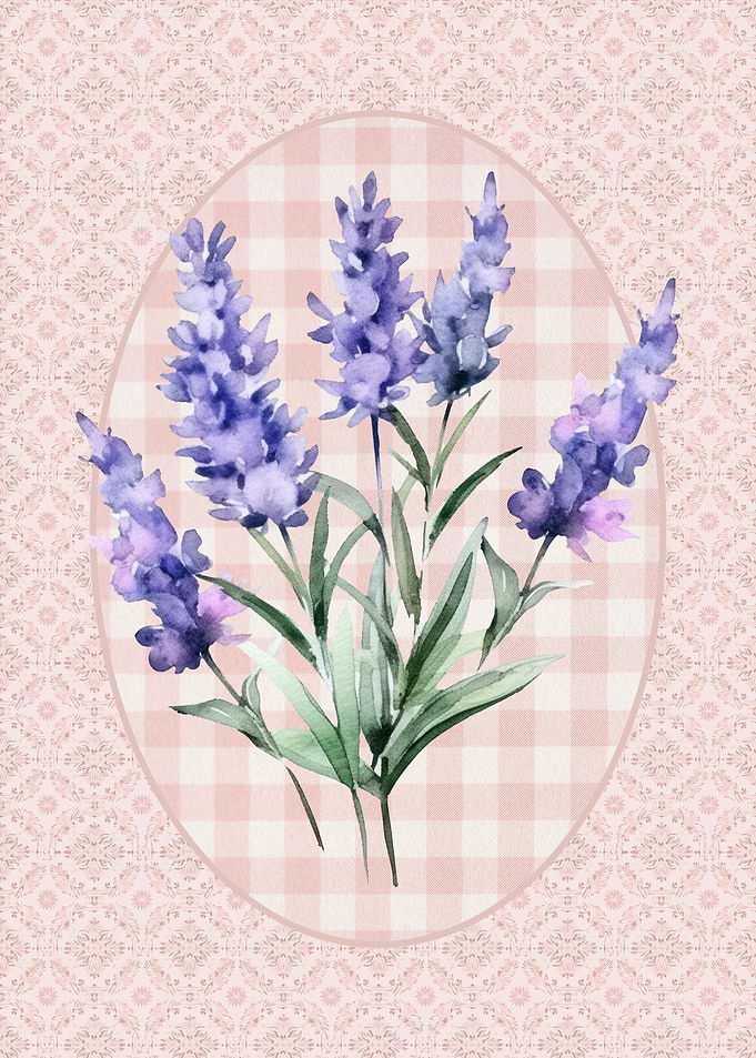 Lavender Watercolor Bouquet