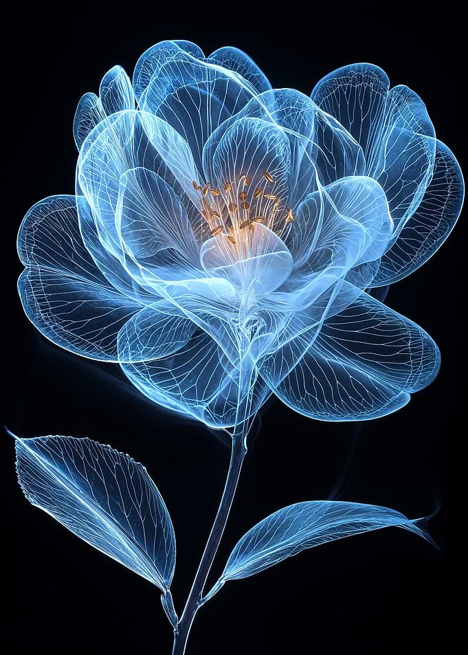 Glowing Blue Flower