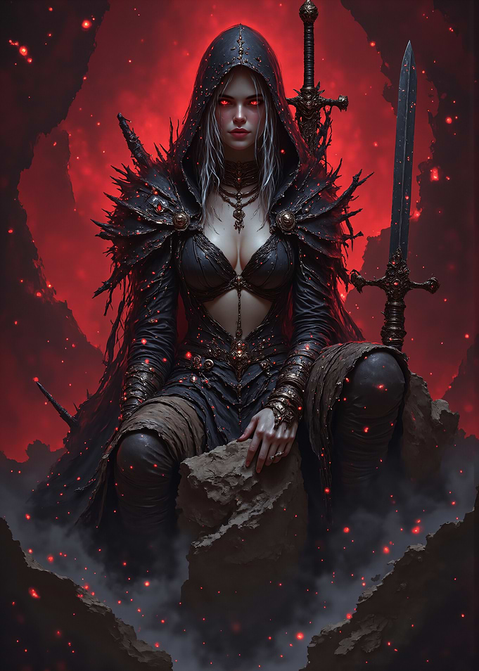 Dark Fantasy Warrior Woman