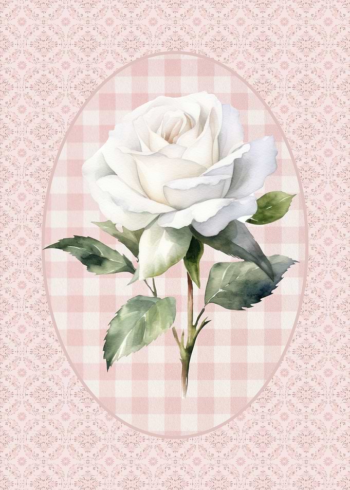 White Rose Watercolor