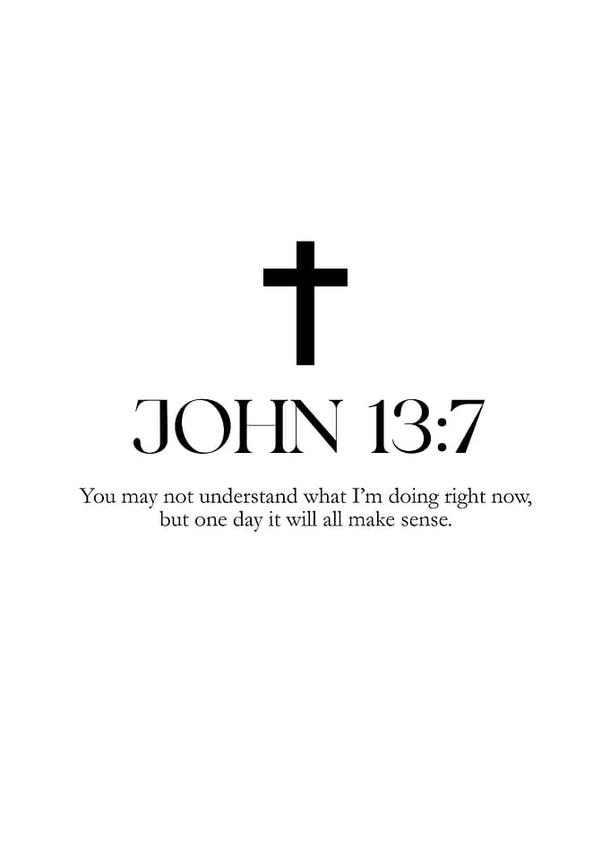 John 13:7 Bible Verse Minimalistic Inspirational Motivational Scripture