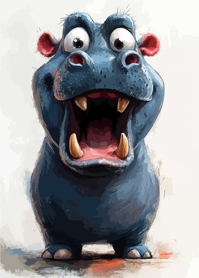 Cartoon Hippopotamus