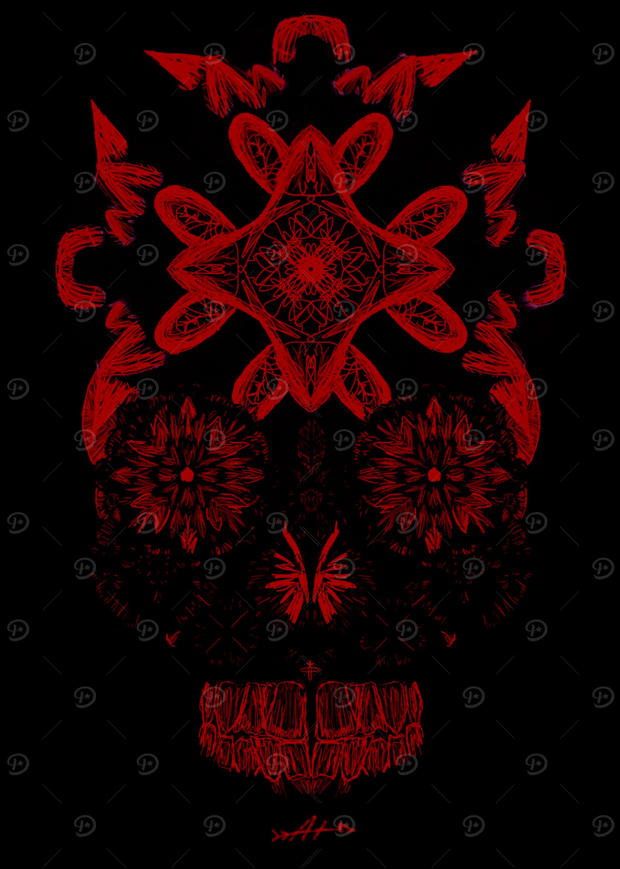 Red Skull Mandala