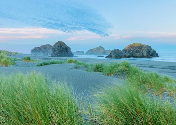 Sea Stacks and Sand Dunes