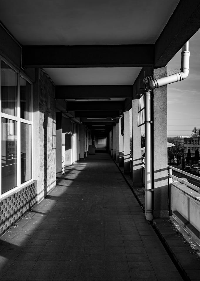 Black and White Corridor