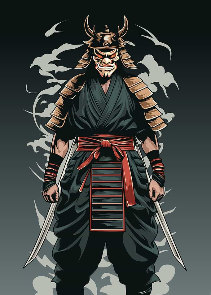 Samurai Warrior Illustration