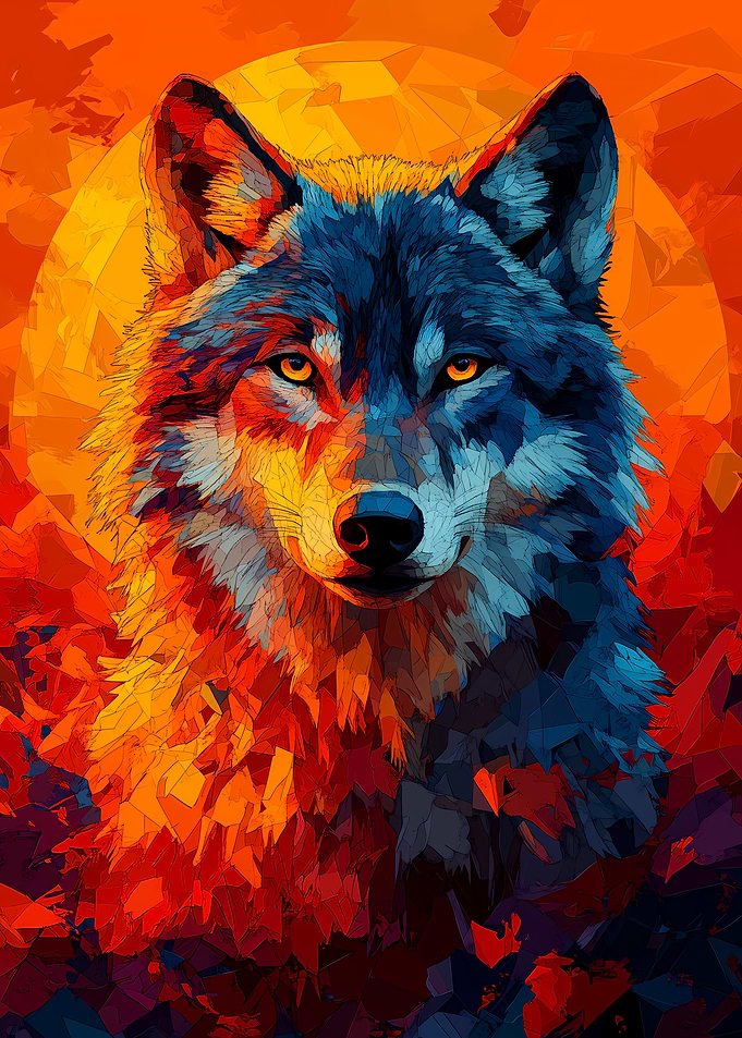 Wolf in Sunset
