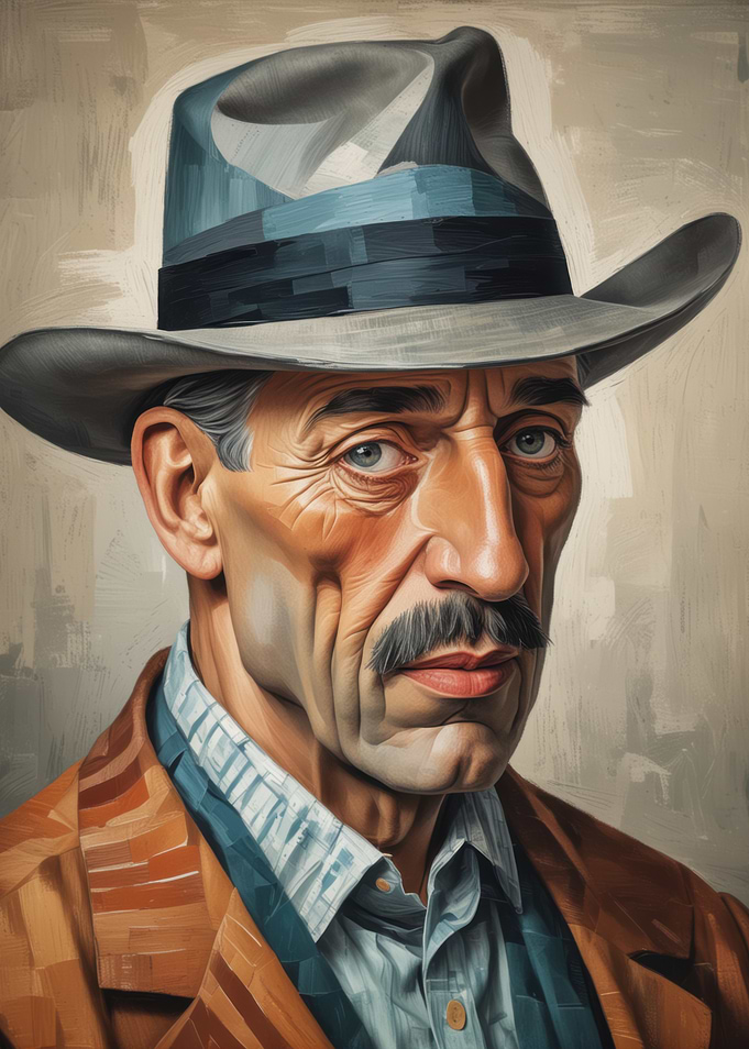 Man in a Hat Portrait