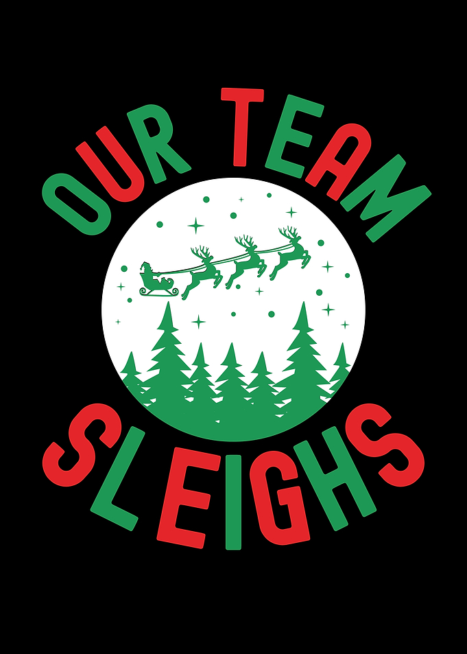 Our Team Sleighs Christmas Design