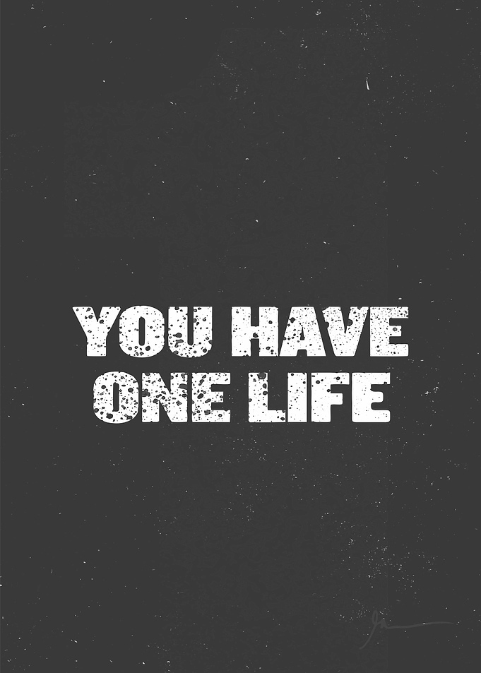 You Have One Life Quote