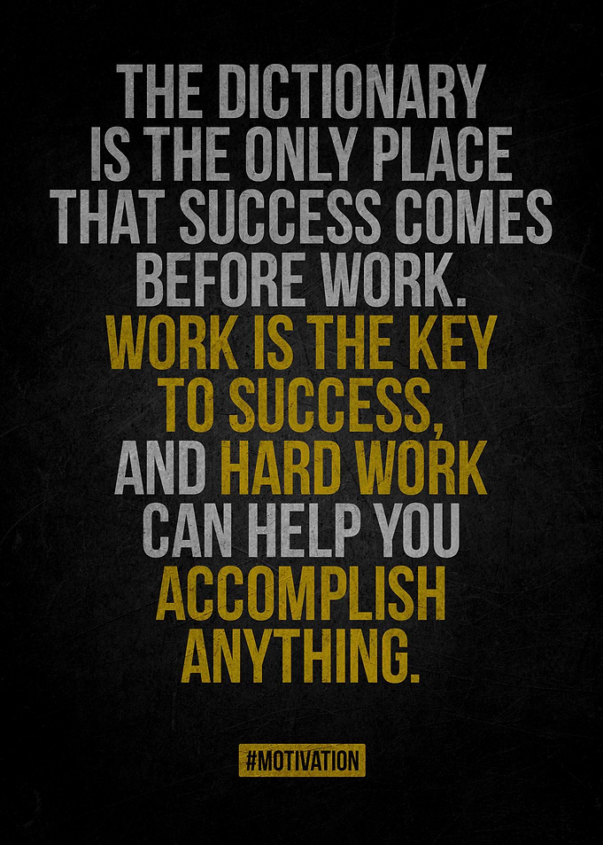 Work Ethic Motivation Poster