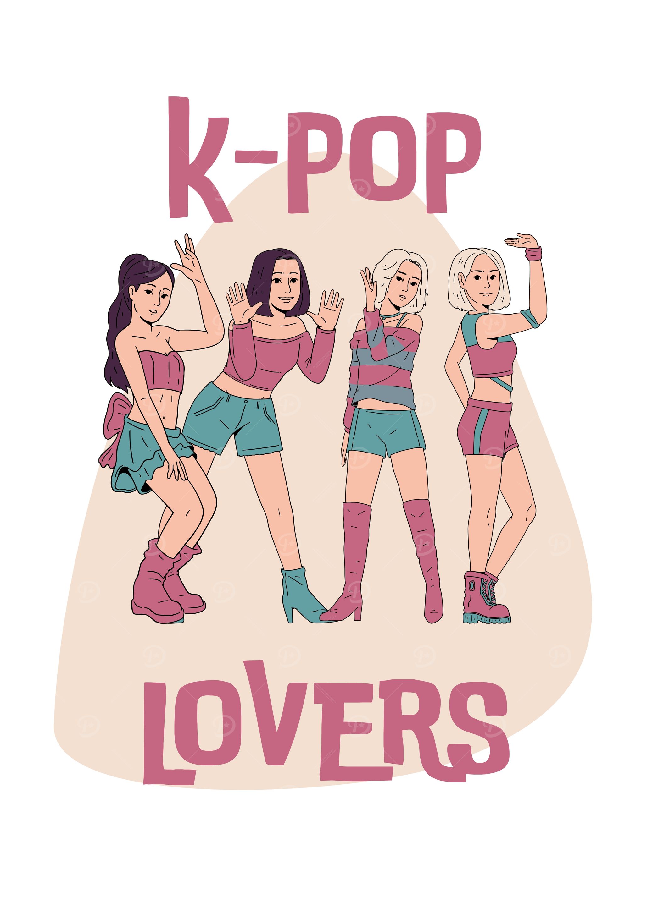 K-Pop Lovers Illustration