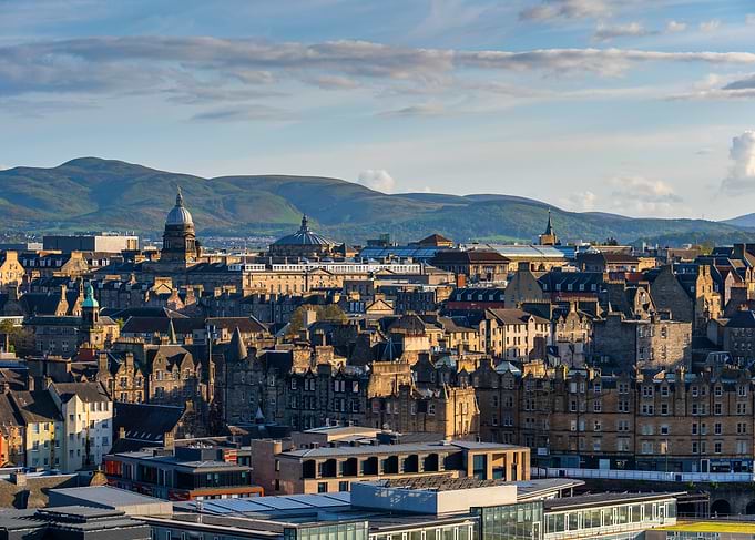 Edinburgh Old Town At Sunset