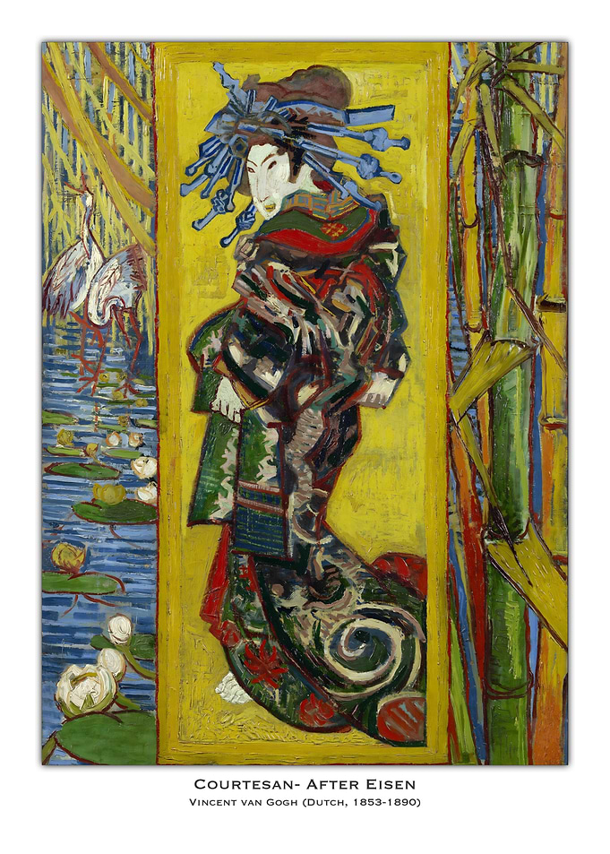 Courtesan After Eisen by Van Gogh