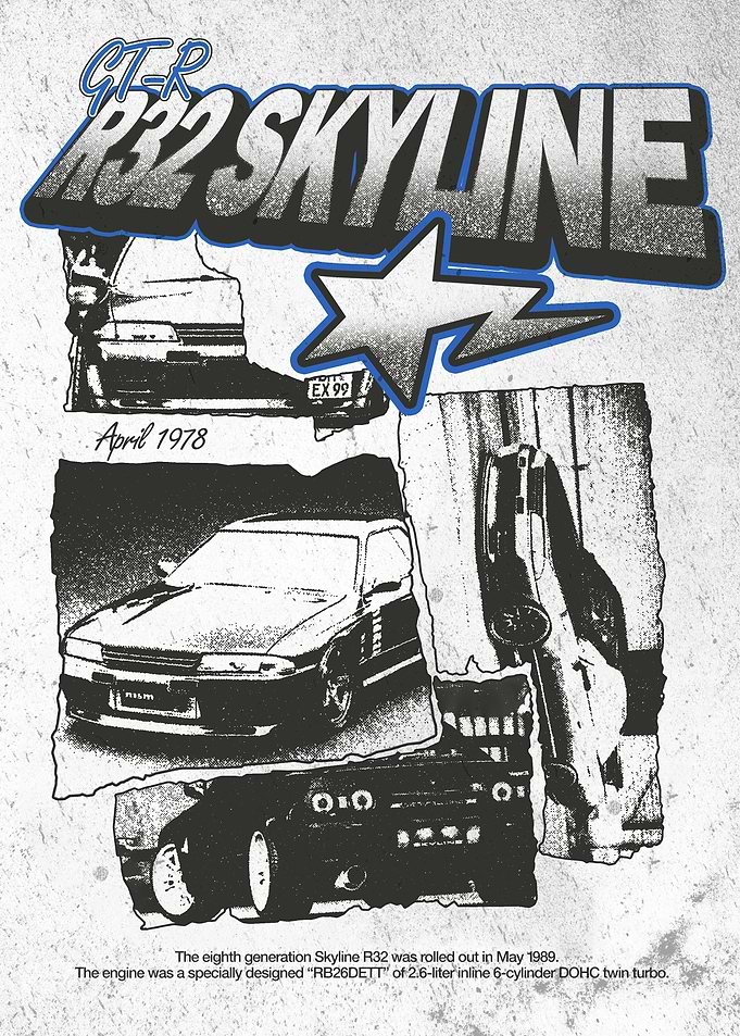Skyline R32 GT-R Grunge Style