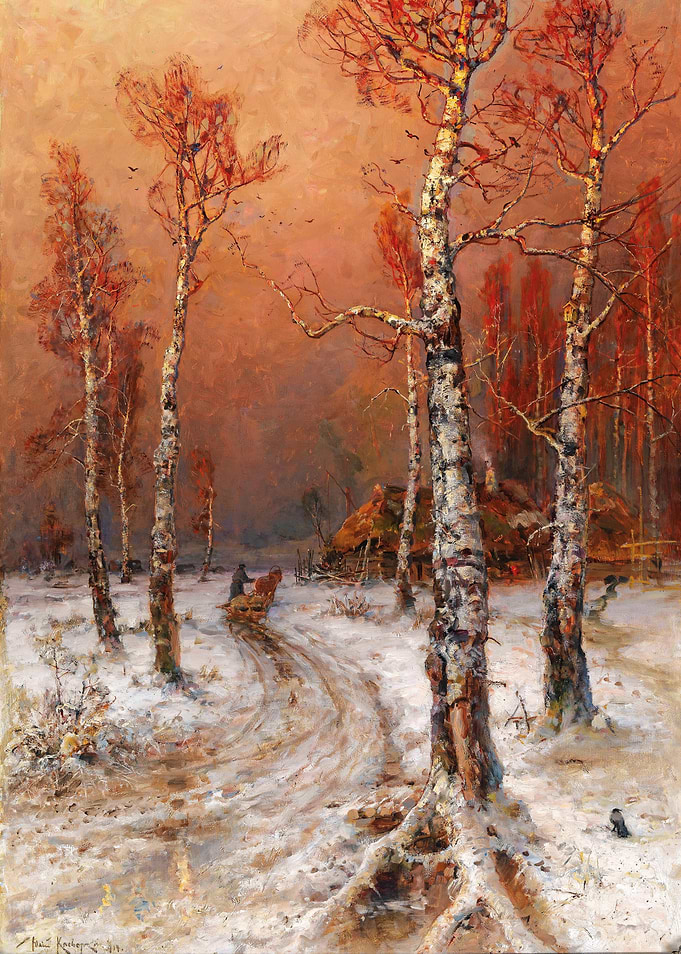 Winterstimmung mit Saatkrähen (1914)