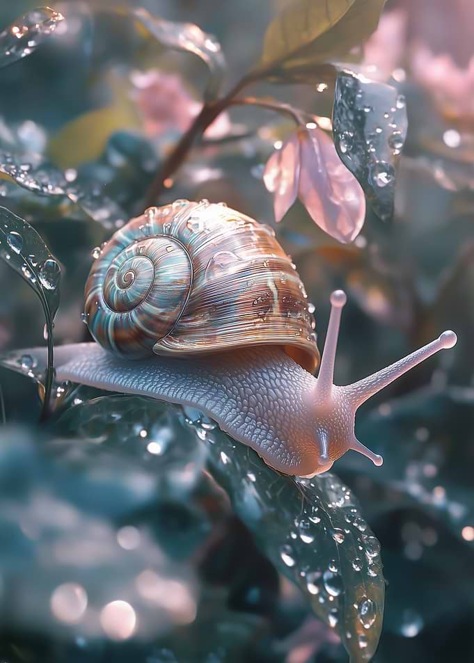 Snail on a Leaf