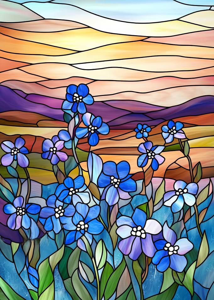 Stained Glass Flowers