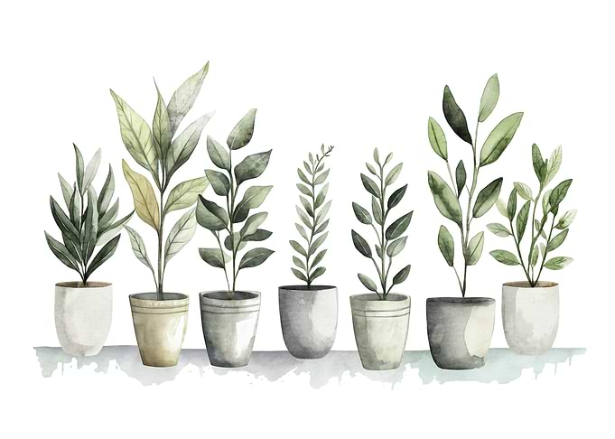 Watercolor Greenery