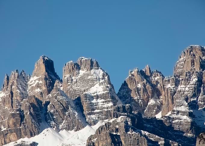 Mountain Fai della Paganella view heights