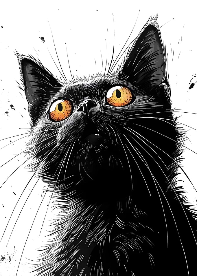 Black Cat Portrait