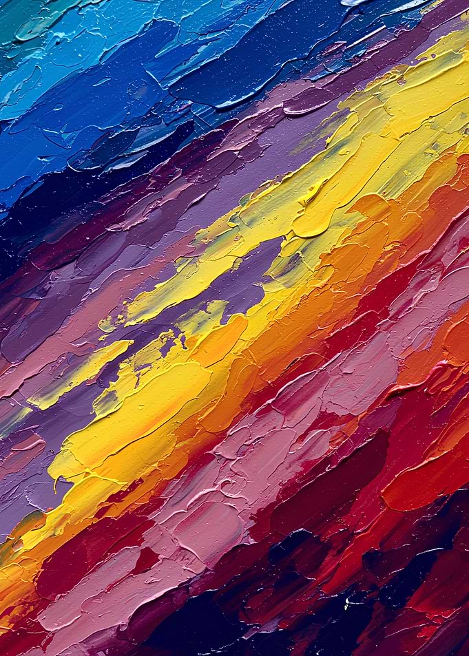 Abstract Rainbow Painting