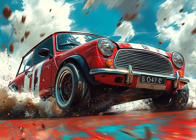 Red Mini Cooper Racing