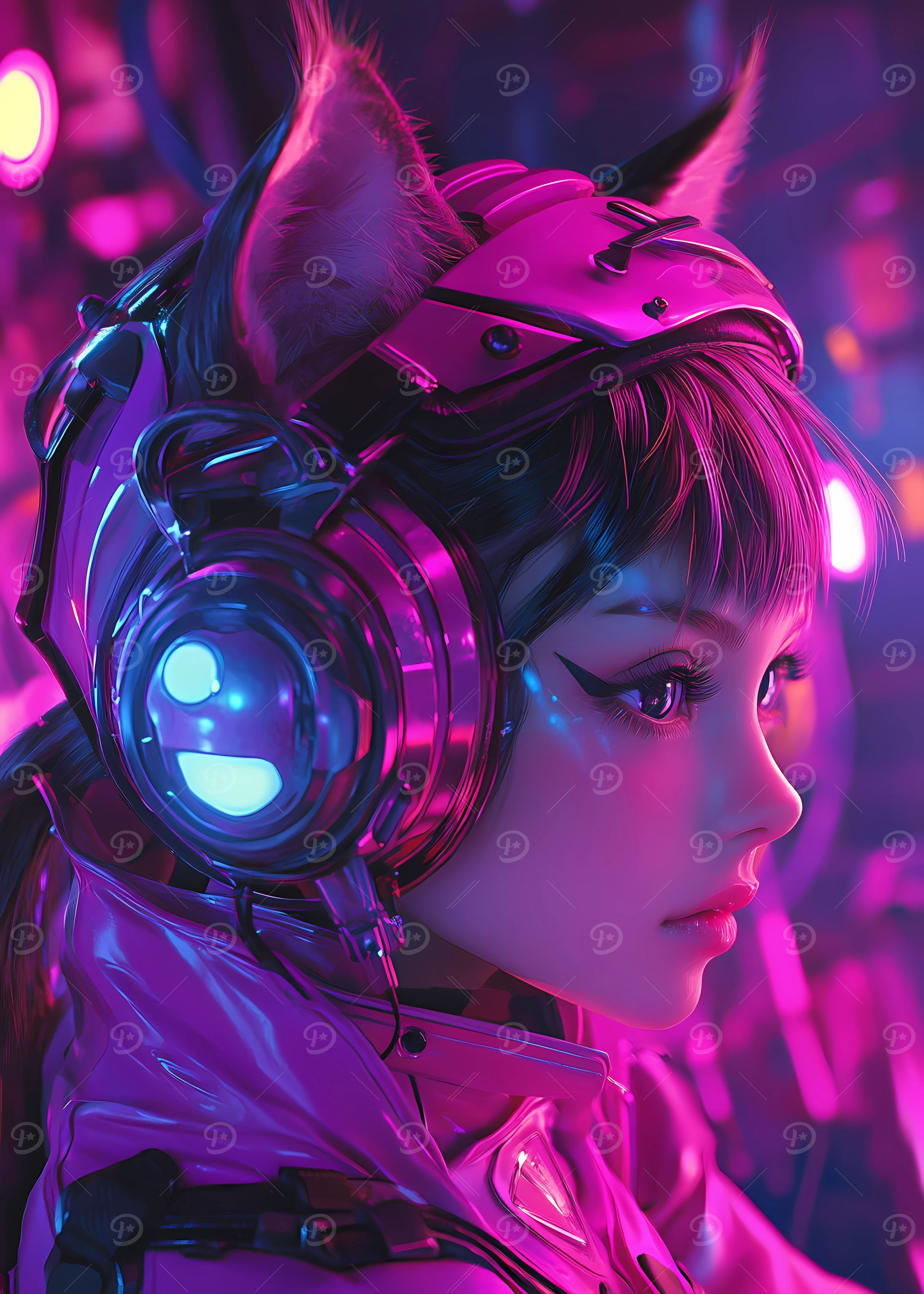 Cyberpunk Cat Girl