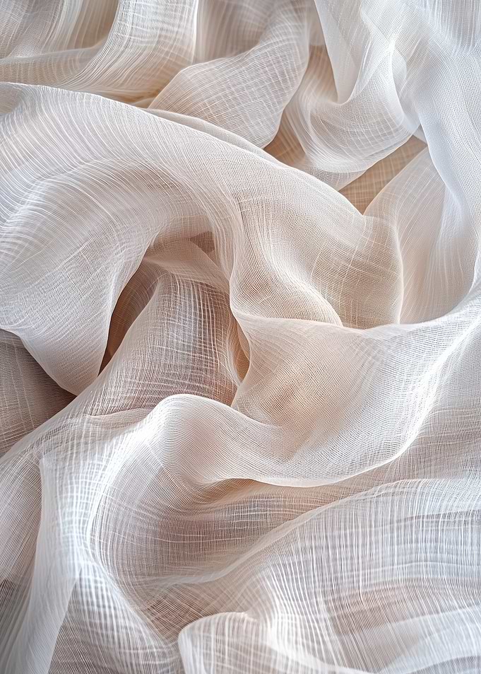 White Sheer Fabric Texture