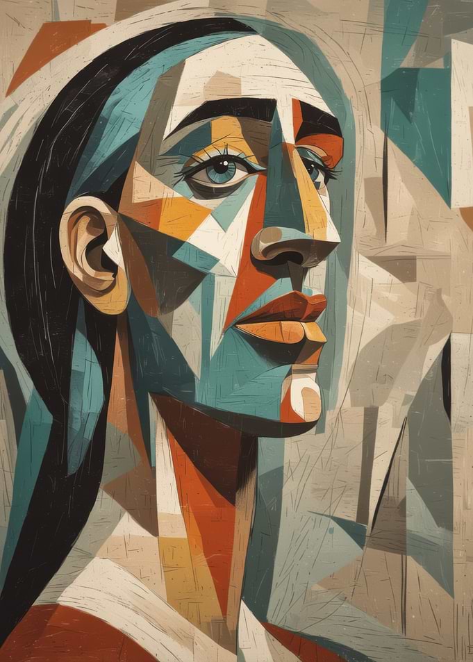 Geometric Portrait Picasso Style