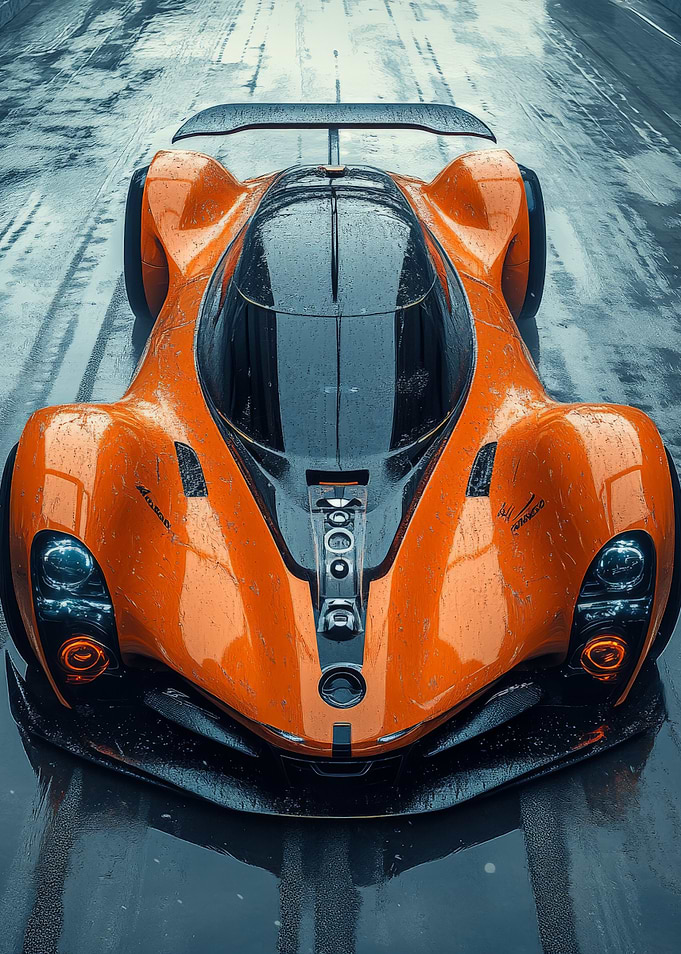 Orange Sports Car
