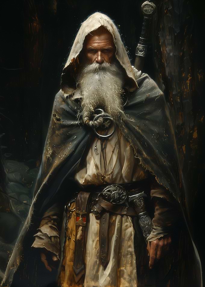 Elderly Warrior with Sword