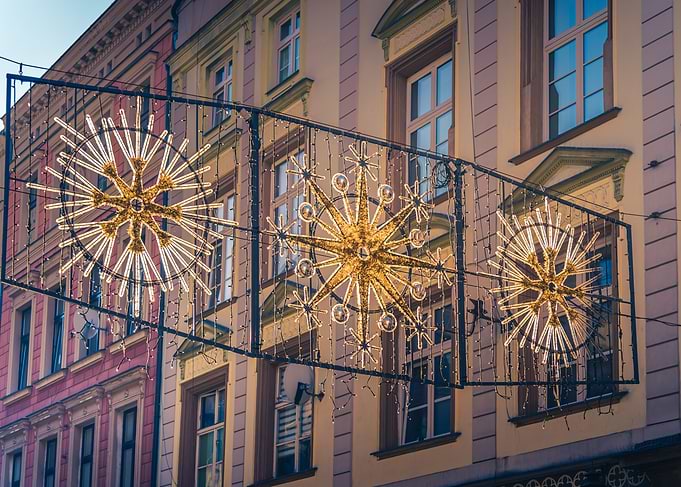 Christmas Lights on Building