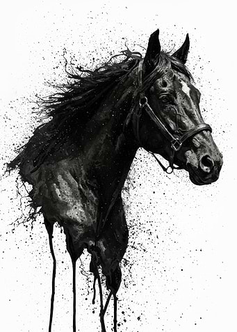 Black Horse Splash Art