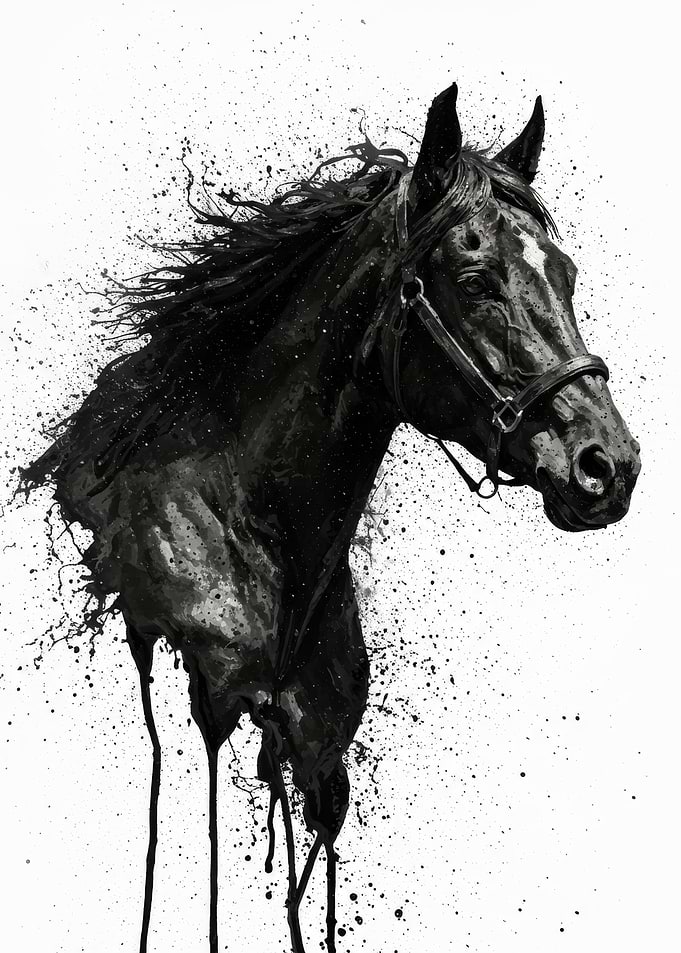 Black Horse Splash Art