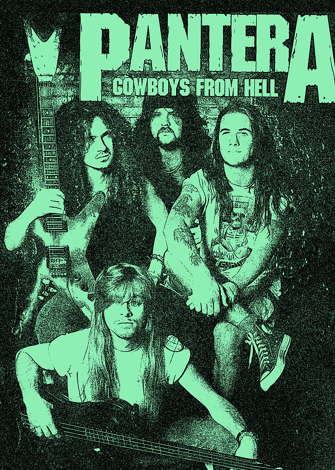 Pantera Cowboys From Hell Band Poster