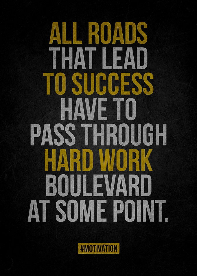 Hard Work Motivation Poster