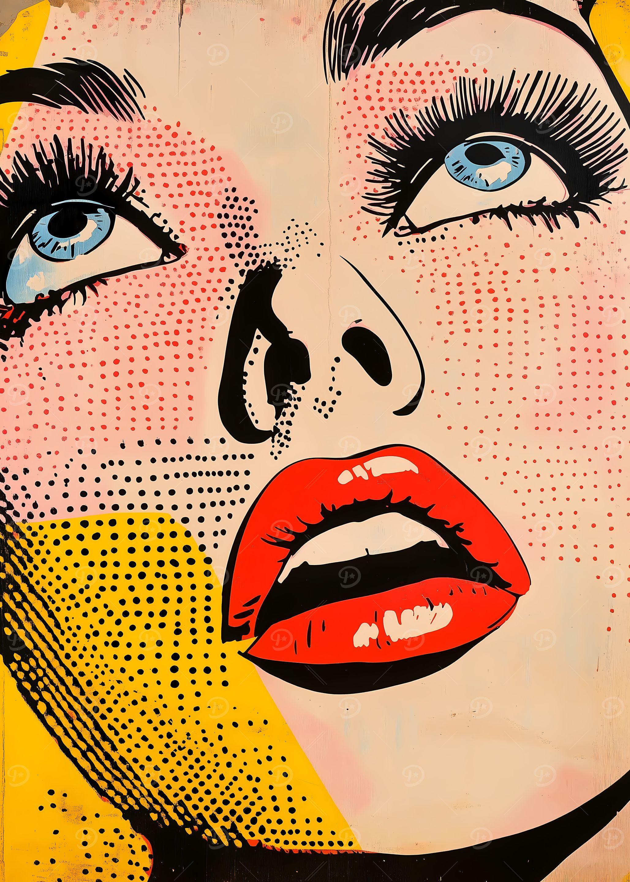 Pop Art Woman Face