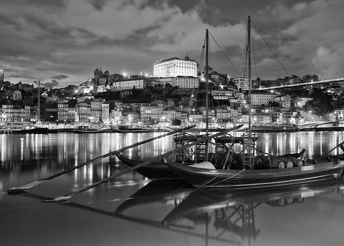 Porto City By Night In Portugal