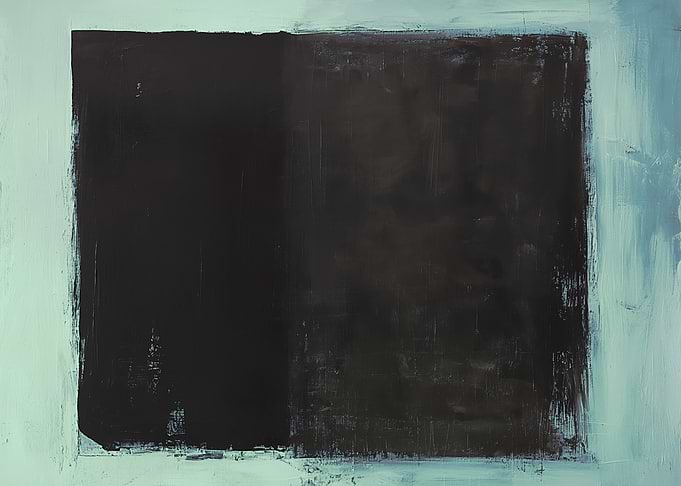 Abstract Black and Teal Painting